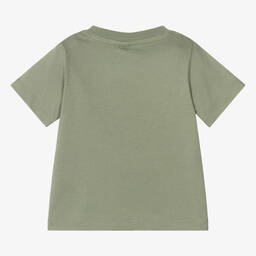 Stella McCartney Kids-Зеленая футболка из органического хлопка с сэндвичем | Childrensalon Outlet