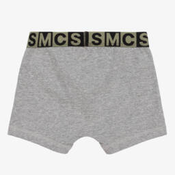 Stella McCartney Kids-Boys Grey & Black Logo Boxers Duo | Childrensalon Outlet