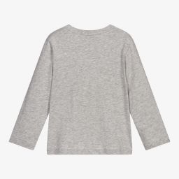 Stella McCartney Kids-Серый хлопковый топ для мальчиков | Childrensalon Outlet