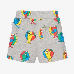 Stella McCartney Kids-شورت أطفال ولادي قطن عضوي لون رمادي | Childrensalon Outlet