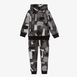Stella McCartney Kids-Boys Grey Cotton Tracksuit | Childrensalon Outlet