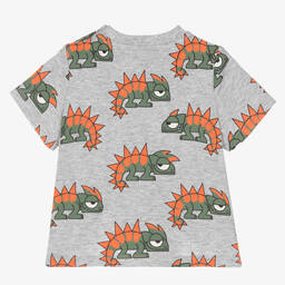 Stella McCartney Kids-Boys Grey Gecko Print T-Shirt | Childrensalon Outlet