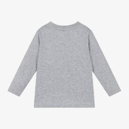 Stella McCartney Kids-Boys Grey Marl Cotton T-Shirt | Childrensalon Outlet