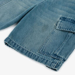 Stella McCartney Kids-Boys Indigo Utility Pocket Shorts | Childrensalon Outlet