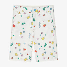 Stella McCartney Kids-Кремовые шорты с узором конфетти для мальчиков | Childrensalon Outlet
