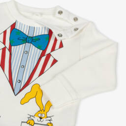 Stella McCartney Kids-Boys Ivory Cotton Bunny Jumper | Childrensalon Outlet