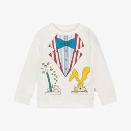 Stella McCartney Kids-Boys Ivory Cotton Bunny Jumper | Childrensalon Outlet