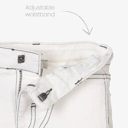 Stella McCartney Kids-Кремовые шорты из хлопкового твила для мальчиков | Childrensalon Outlet