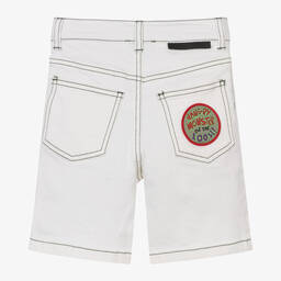 Stella McCartney Kids-Кремовые шорты из хлопкового твила для мальчиков | Childrensalon Outlet