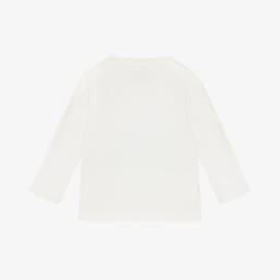 Stella McCartney Kids-Кремовая футболка с трактором для мальчиков | Childrensalon Outlet
