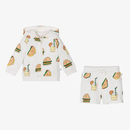 Stella McCartney Kids-Кремовый топ и шорты из органического хлопка с принтом | Childrensalon Outlet