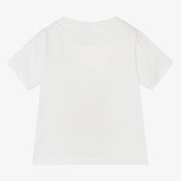 Stella McCartney Kids-Кремовая футболка из органического хлопка с лимонадом | Childrensalon Outlet