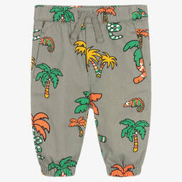 Stella McCartney Kids-بنطلون أطفال ولادي قطن عضوي لون أخضر كاكي | Childrensalon Outlet