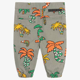 Stella McCartney Kids-بنطلون أطفال ولادي قطن عضوي لون أخضر كاكي | Childrensalon Outlet