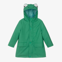 Stella McCartney Kids-معطف مطري للأولاد بتصميم ضفدع وأوراق | Childrensalon Outlet