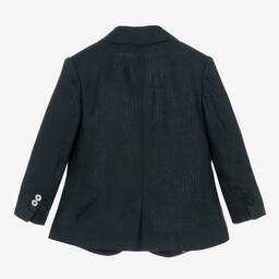 Stella McCartney Kids-بليزر كتان لون كحلي للأولاد | Childrensalon Outlet