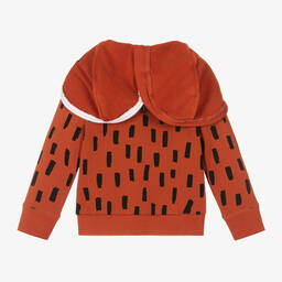 Stella McCartney Kids-Boys Orange Fox Zip-Up Hoodie | Childrensalon Outlet