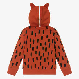 Stella McCartney Kids-Boys Orange Fox Zip-Up Hoodie | Childrensalon Outlet