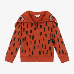 Stella McCartney Kids-Boys Orange Fox Zip-Up Hoodie | Childrensalon Outlet