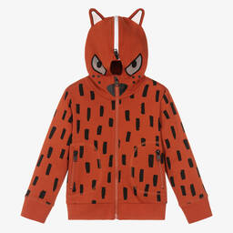 Stella McCartney Kids-Boys Orange Fox Zip-Up Hoodie | Childrensalon Outlet