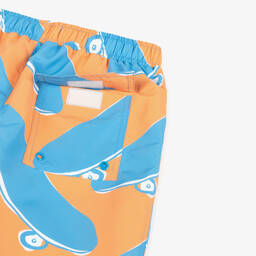 Stella McCartney Kids-Boys Orange Skateboard Print Swim Shorts | Childrensalon Outlet