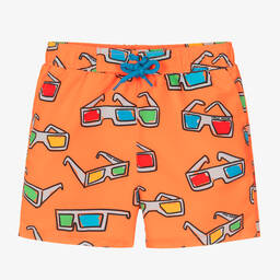 Stella McCartney Kids-Boys Orange Swim Shorts | Childrensalon Outlet