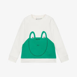 Stella McCartney Kids-Boys Organic Ivory Frog Top | Childrensalon Outlet