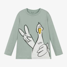Stella McCartney Kids-Boys Pastel Goose Print Top | Childrensalon Outlet