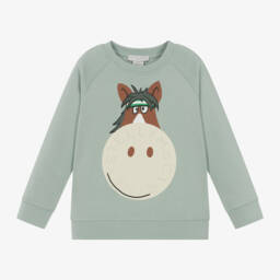 Stella McCartney Kids-Boys Pastel Horse Design Sweatshirt | Childrensalon Outlet