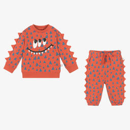 Stella McCartney Kids-Boys Red Cotton Monster Tracksuit | Childrensalon Outlet
