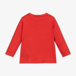 Stella McCartney Kids-توب أطفال ولادي قطن عضوي لون أحمر | Childrensalon Outlet