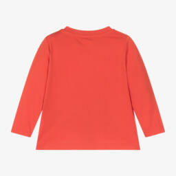 Stella McCartney Kids-Boys Red Snowman Cotton Top | Childrensalon Outlet