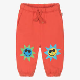 Stella McCartney Kids-Красные джоггеры из органического хлопка с солнышками | Childrensalon Outlet