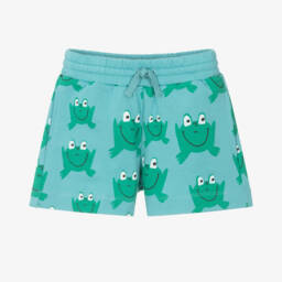 Stella McCartney Kids-Boys' Sky Blue Playful Frog Shorts | Childrensalon Outlet