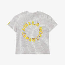 Stella McCartney Kids-تي شيرت قطن رمادي للأولاد بطبعة سبونج بوب | Childrensalon Outlet