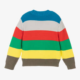 Stella McCartney Kids-Boys Striped Knitted Sweater | Childrensalon Outlet