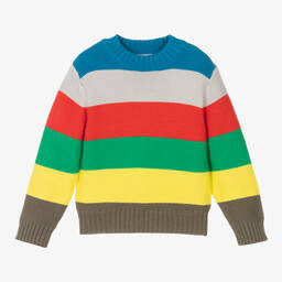 Stella McCartney Kids-Boys Striped Knitted Sweater | Childrensalon Outlet