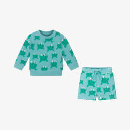 Stella McCartney Kids-Яркий синий комплект с лягушкой для мальчиков | Childrensalon Outlet
