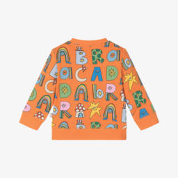 Stella McCartney Kids-Boys Vibrant Orange Magic Logo Sweater | Childrensalon Outlet