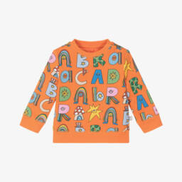 Stella McCartney Kids-Boys Vibrant Orange Magic Logo Sweater | Childrensalon Outlet