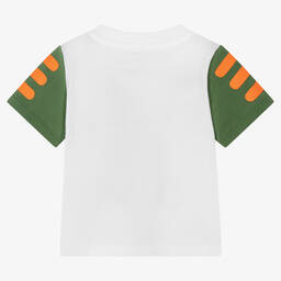 Stella McCartney Kids-Boys White Cotton Gecko T-Shirt | Childrensalon Outlet