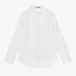 Stella McCartney Kids-Boys White Organic Cotton Shirt | Childrensalon Outlet
