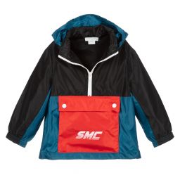 Stella McCartney Kids-جاكيت واقي من المطر و الرياح لون أسود للأولاد | Childrensalon Outlet