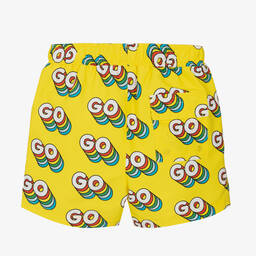 Stella McCartney Kids-Желтые плавки-шорты для мальчиков | Childrensalon Outlet