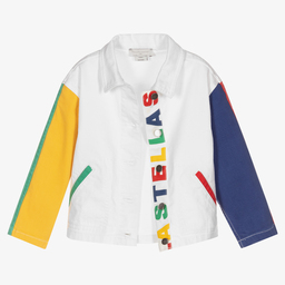Stella McCartney Kids-Джинсовая куртка с цветовыми блоками | Childrensalon Outlet