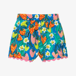 Stella McCartney Kids-Girls Berry Delight Blue Shorts | Childrensalon Outlet
