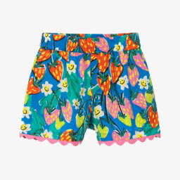 Stella McCartney Kids-Girls Berry Delight Blue Shorts | Childrensalon Outlet