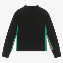 Stella McCartney Kids-Черный топ с цветным логотипом для девочек | Childrensalon Outlet