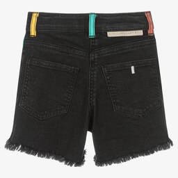 Stella McCartney Kids-Girls Black Denim Shorts | Childrensalon Outlet