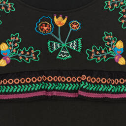 Stella McCartney Kids-Черный свитшот с вышитыми желудями | Childrensalon Outlet